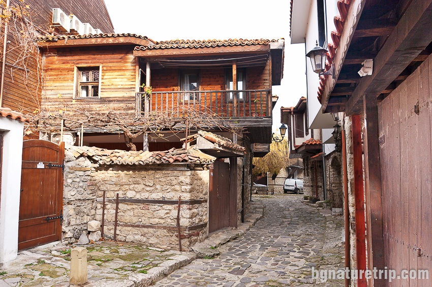 One of the streets with old homes, Nessebar