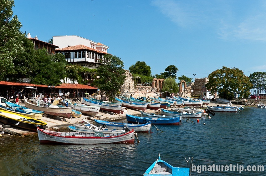 Small harbour for fishing boats in the southern part of Nessebar "Old Town" near the isthmus