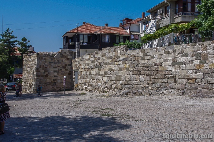 The restored fortress wall in the centre of Sozopol