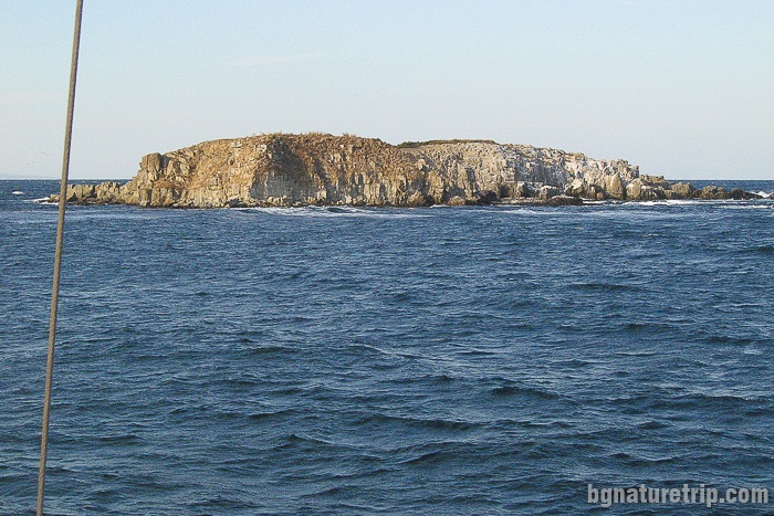 The small uninhabited St. Peter Island.