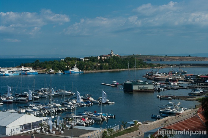 View from the coast to the peninsula "Saints Cyricus and Julitta", Sozopol