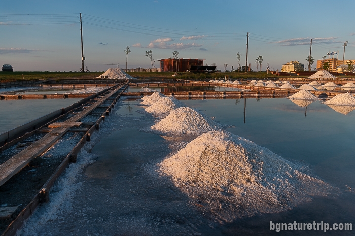 Piles ready salt, in front of the "Museum of Salt", Pomorie