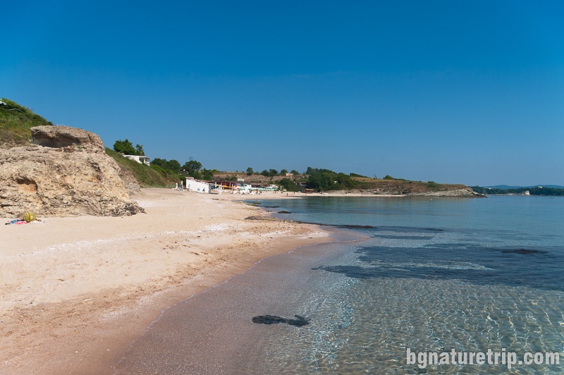 "Yug" campsite - the southern part of the beach, which is unguarded
